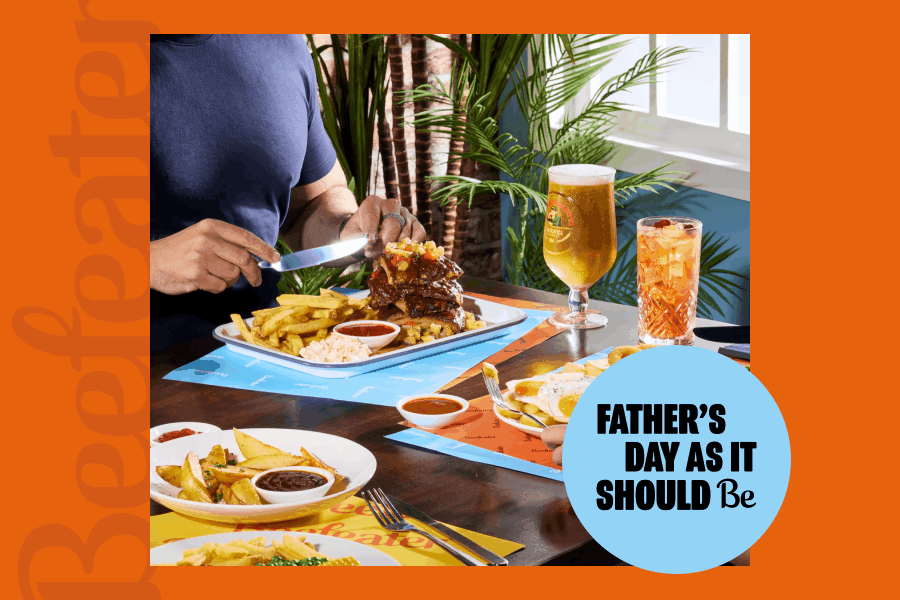 beefeater father's day meal with drinks